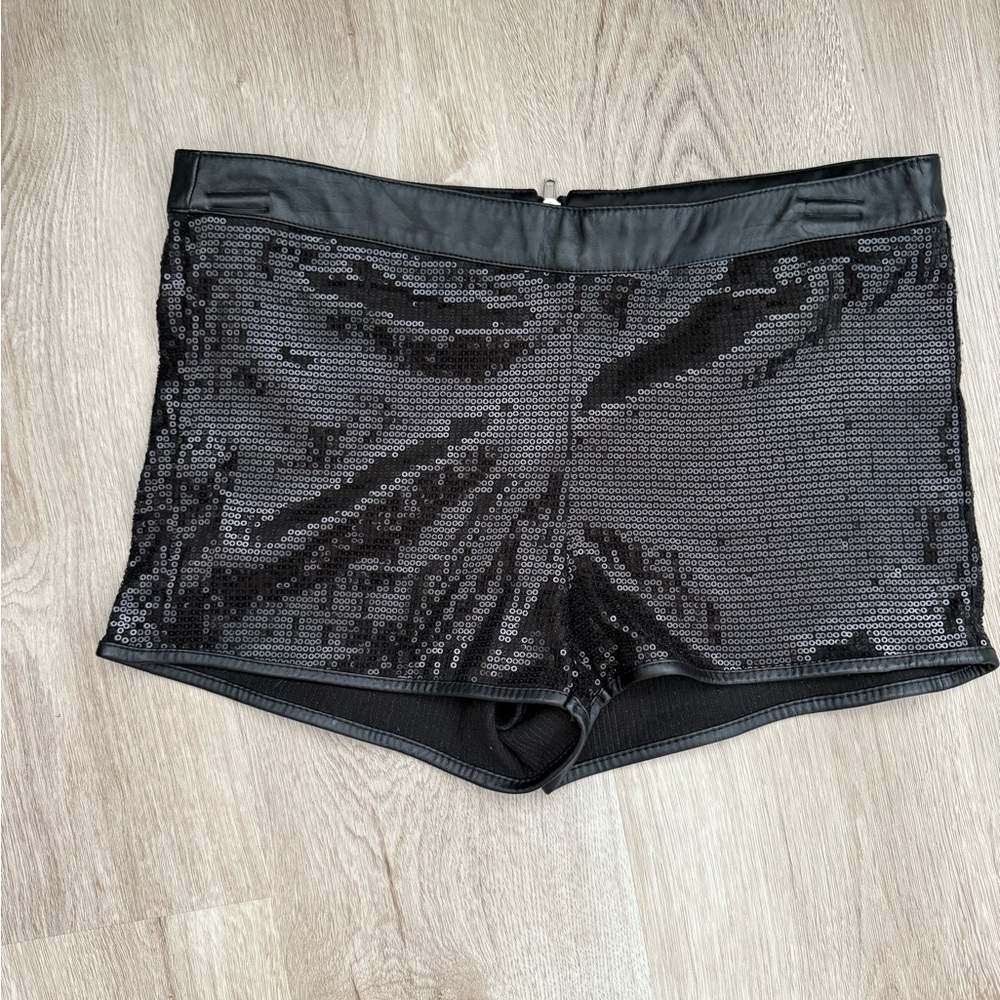 Black Sequin Women's Hot Shorts